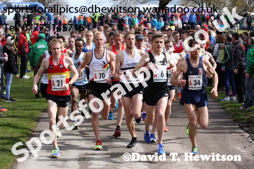 Senior mens English National 12 Stage Road Relay, 2016 English National 12 and 6 Stage Road Relays, Sutton Coldfield, Birmingham. Photo: David T. Hewitson/Sports for All Pics